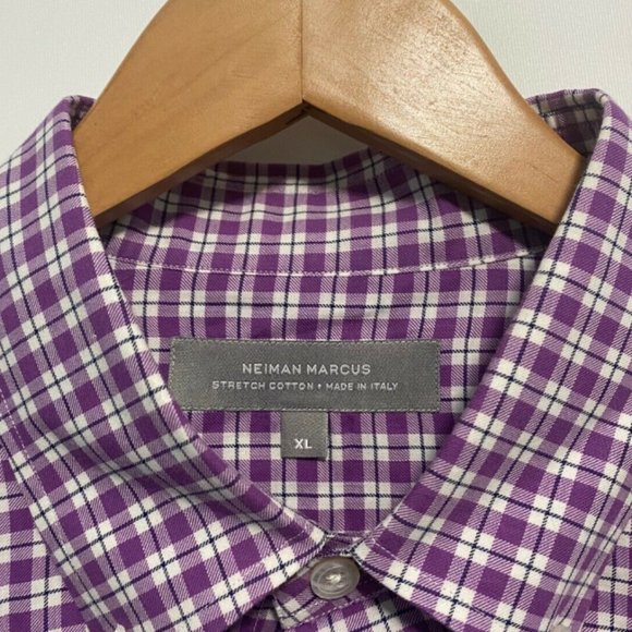 Neiman Marcus Button Down Purple Shirt - Picture 2 of 4